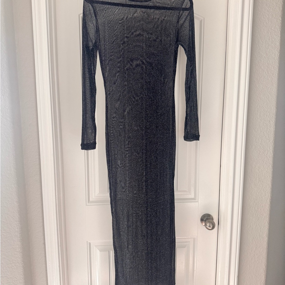 Elegant Black Sheer Dress